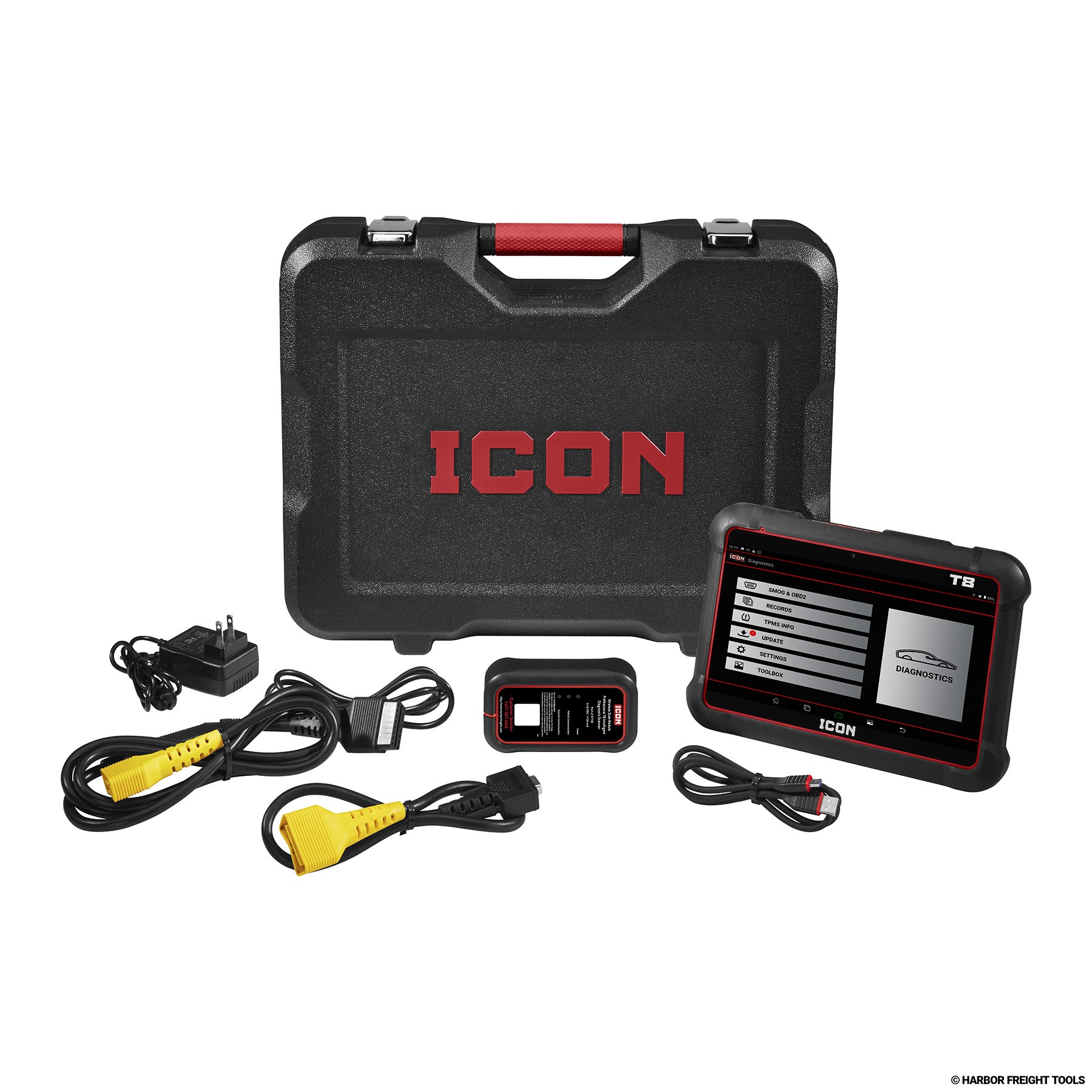 Harbor Freight ICON T8 Diagnostic Scanner in use