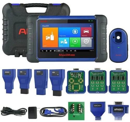 Image showcasing the Autel MaxiIM IM608 Car Scanner and its accessories, emphasizing its advanced features for comprehensive vehicle scanning in Bangalore.