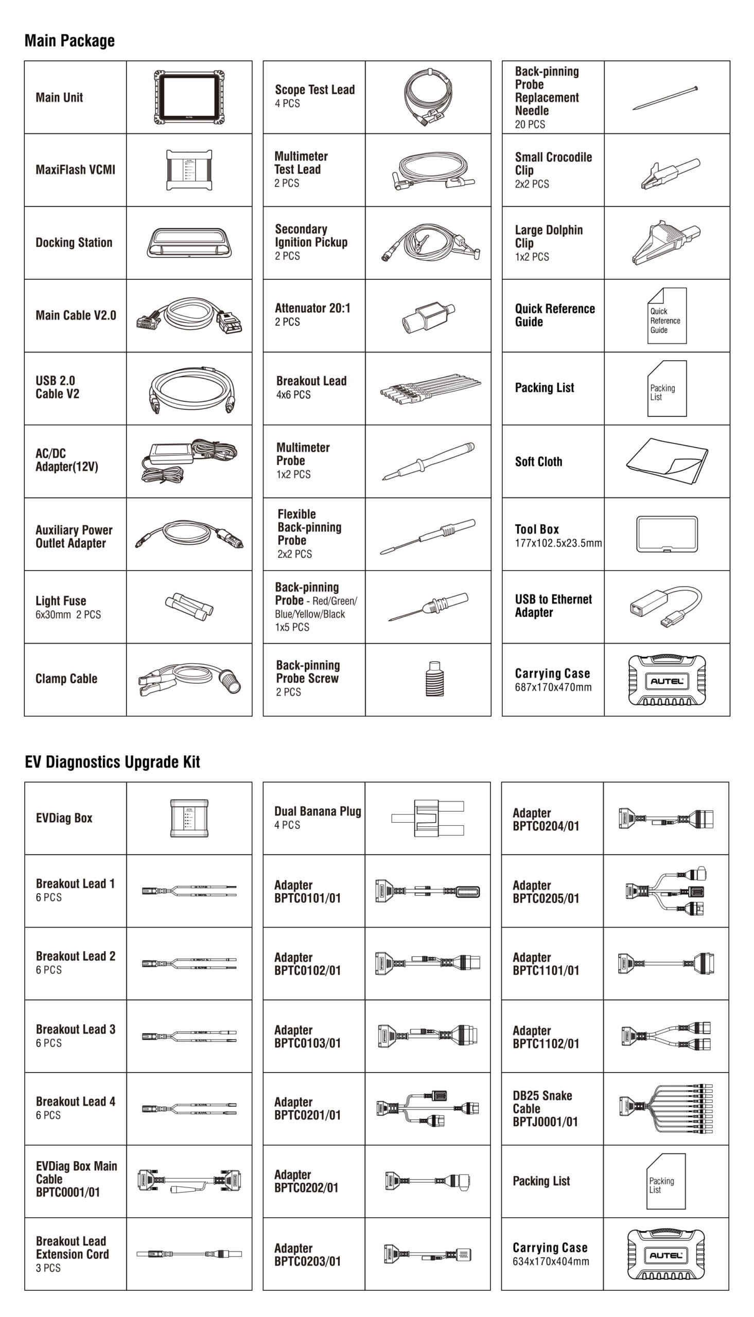 MaxiSys Ultra EV Package Contents