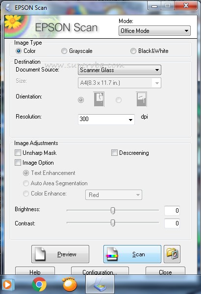 Epson L360 Scanner Interface